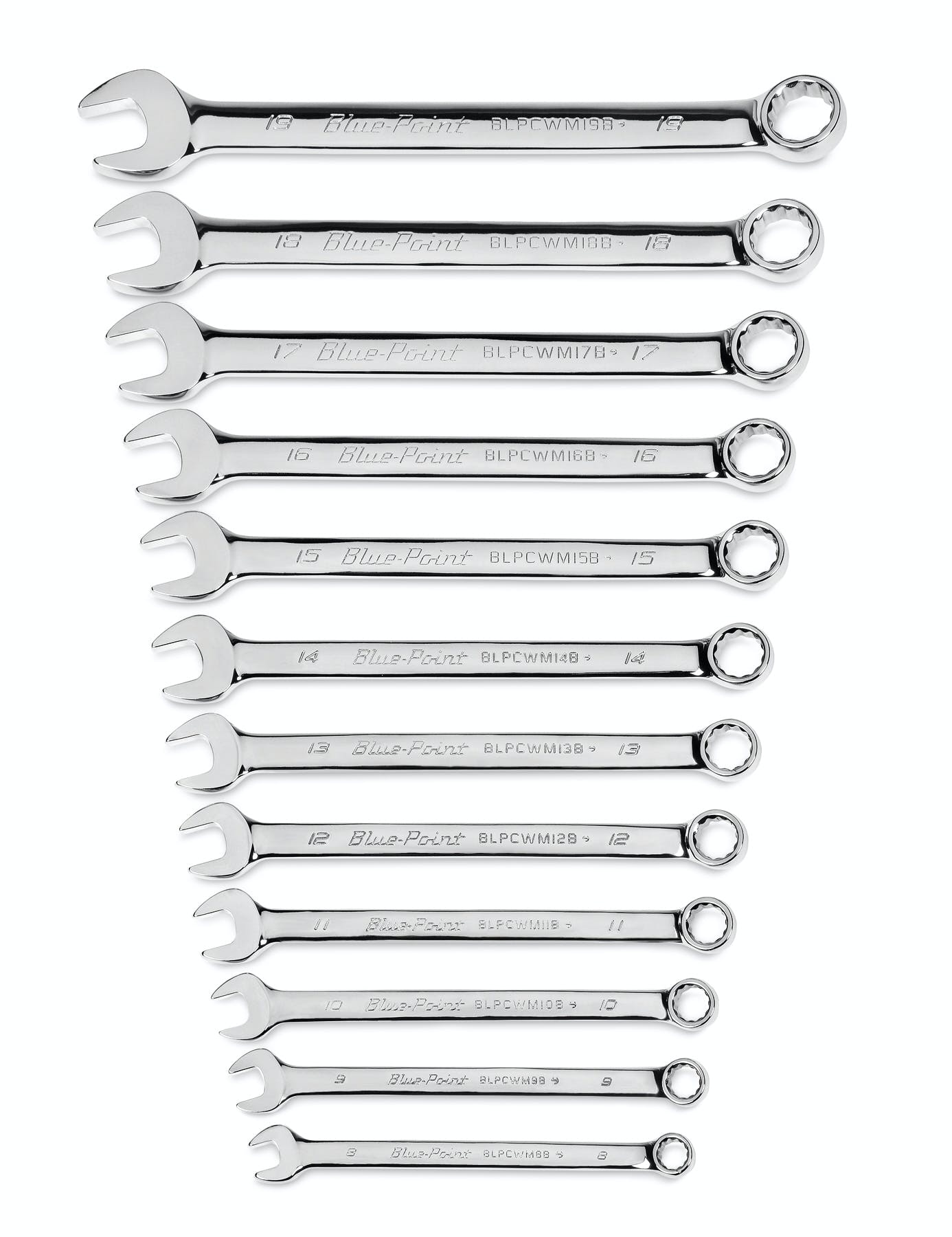 12 pc 12-Point Metric Combination Wrench Set (8–19 mm) (Blue-Point®) | BLPCWSM712B 12 pc 12-Point Metric Combination Wrench Set (8–19 mm) (Blue-Point®) | BLPCWSM712B